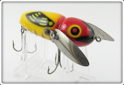 Vintage Heddon Yellow Red Head Crazy Crawler Lure