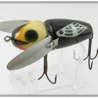 Heddon Black White Head Black Pupil Crazy Crawler