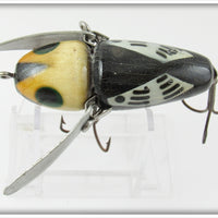Heddon Black White Head Black Pupil Crazy Crawler