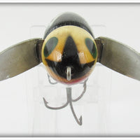 Heddon Black White Head Black Pupil Crazy Crawler