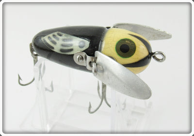 Heddon Black White Head Black Pupil Crazy Crawler Lure