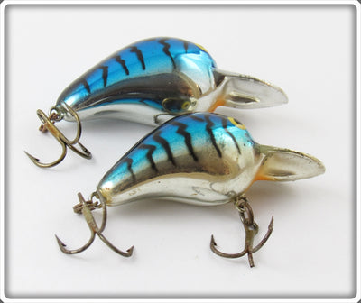 Bomber Blue Chrome Tiger Ultra Light Fat A 3F Lure Pair