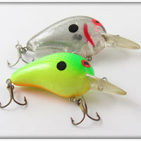 Bomber Chartreuse & Clear Fat A 4F Lure Pair