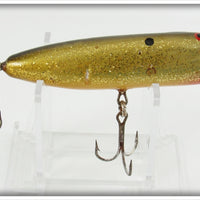 Vintage Gold Glitter Flat Side Crankbait Lure