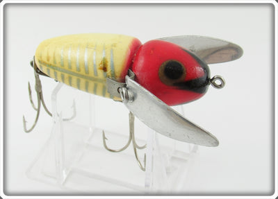 Heddon Red & White Shore Black Pupil Crazy Crawler Lure