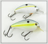Strike King Chartreuse Sexy Shad Crankbait Lure Pair