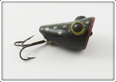 Vintage Brook's Black & Silver Frog Popper Lure