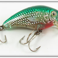 Vintage Mann's Green & Silver Scale Crankbait Lure