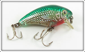 Vintage Mann's Green & Silver Scale Crankbait Lure