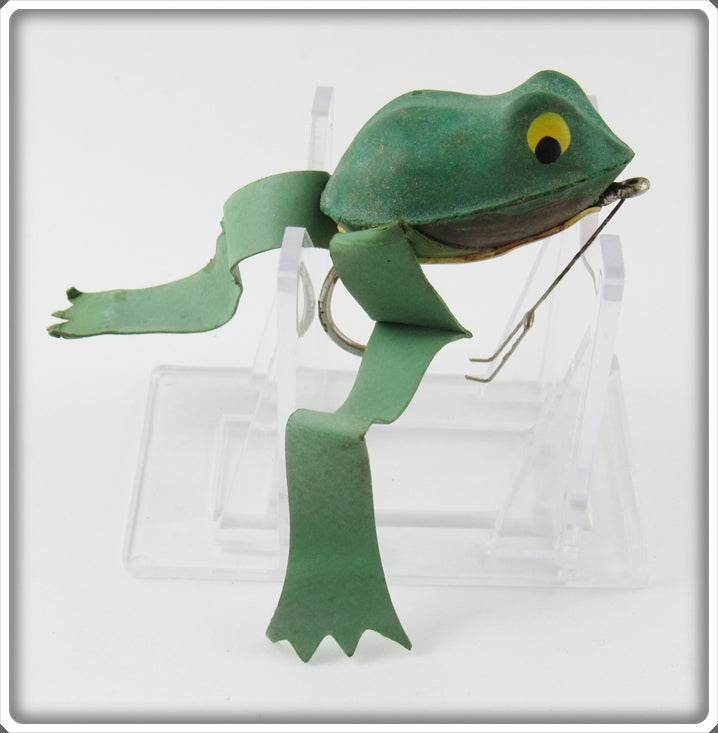 Vintage Bill Plummer Green Frog Lure For Sale