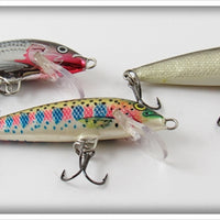 Rapala Trout, Chrome & Silver Floating Lure Lot Of Three