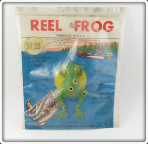 Vintage Heather Mfg Reel Frog Lure On Card 