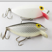 Storm Grey Scale & White Thin Fin Lure Pair