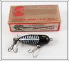 Vintage Heddon Black Shore Tiny Torpedo Lure In Box