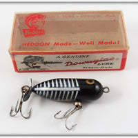 Vintage Heddon Black Shore Tiny Torpedo Lure In Box