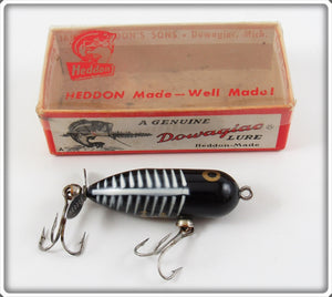 Vintage Heddon Black Shore Tiny Torpedo Lure In Box