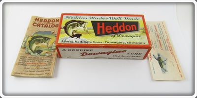 Vintage Heddon Black White Head Crazy Crawler Empty Lure Box