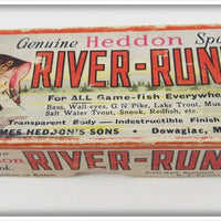 Vintage Heddon Red & White River Runt Spook Sinker Empty Box