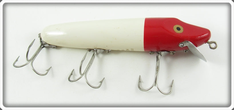 Vintage Heddon Red & White Original Wood Vamp Lure