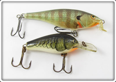 Rapala Pair: Natural Crawdad Fat Rap & Natural Perch Minnow