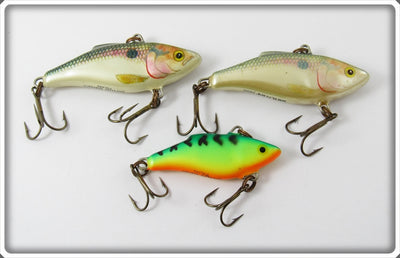 Rapala Rattlin' Rapala Lot Of Three: Natural Shad & Fire Tiger