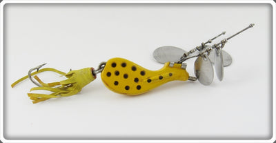 Vintage Jack's Yellow & Black Dual Spinner Lure