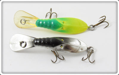 Bass Magnet Crawdad Pair: Green & Chrome
