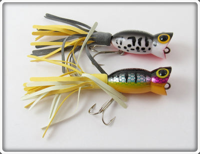 Arbogast Perch & Coachdog Fly Rod Hula Popper Lure Pair