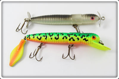 Mann's Hard Worm Pair: Green Crawdad & Grey