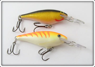 Rapala Orange Tiger & Gold Shad Rap Lure Pair