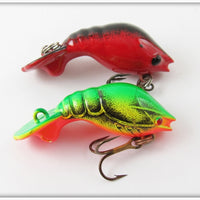 Unknown Red/Black & Yellow/Green Crawdad Pair