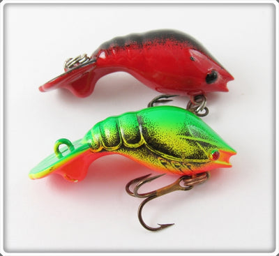 Unknown Red/Black & Yellow/Green Crawdad Pair