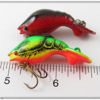 Unknown Red/Black & Yellow/Green Crawdad Pair