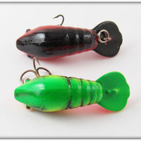Unknown Red/Black & Yellow/Green Crawdad Pair