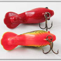 Unknown Red/Black & Yellow/Green Crawdad Pair