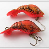 Unknown Red & Orange Crawdad Lure Pair