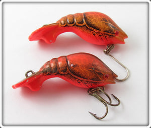 Unknown Red & Orange Crawdad Lure Pair