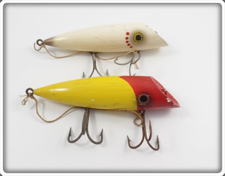 Rosegard & Unmarked Salmon Plug Pair: Yellow/Red & White