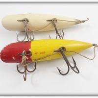 Rosegard & Unmarked Salmon Plug Pair: Yellow/Red & White