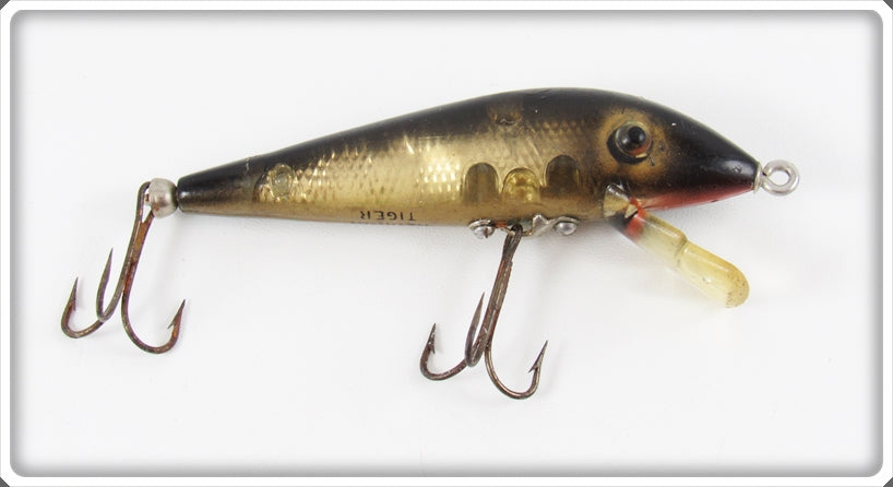 Vintage Heddon Black & Gold Tiger Lure 