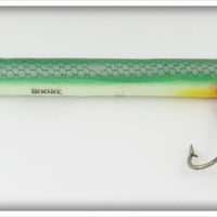 Vintage Boone Bait Co Green & Silver Scale Needlefish Lure