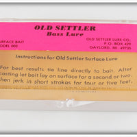 Old Settler Lure Co Blue Old Settler Bass Lure In Box