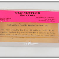 Old Settler Lure Co Blue Old Settler Bass Lure In Box