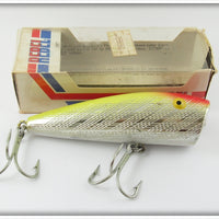 Vintage Rebel Silver & Yellow Windcheater Popper Lure In Box