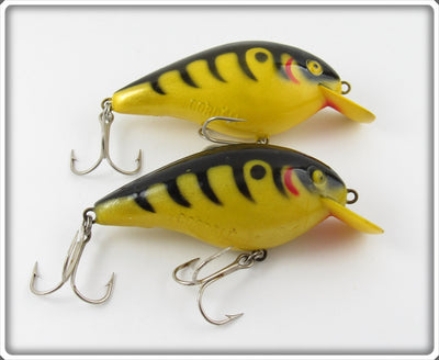 Vintage Cordell Yellow With Black Stripes Big O Lure Pair 
