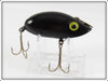 Vintage Burroughs Solid Black Aqua Bat Lure 