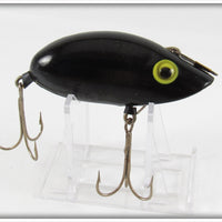 Vintage Burroughs Solid Black Aqua Bat Lure 