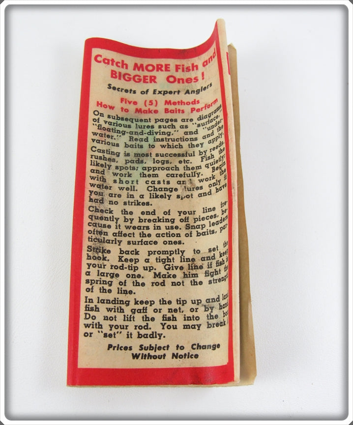 Vintage Heddon Pocket Catalog 