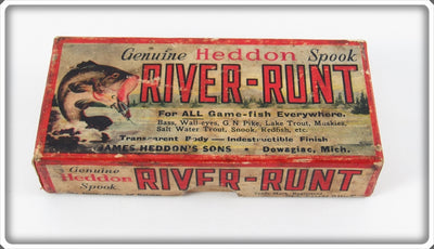 Vintage Heddon Perch River Runt Empty Box