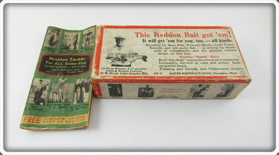 Vintage Heddon Shiner Scale Jointed River Runt Empty Lure Box